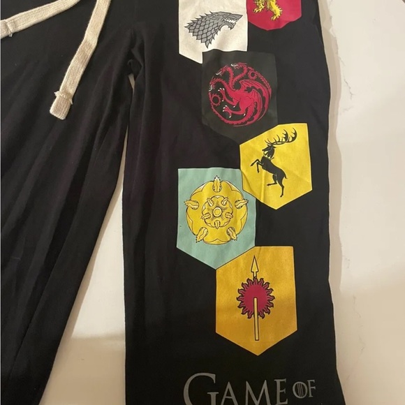 Game Of Thrones Men's Size Small Black Pajama Lounge Pants With Pockets HBO - Picture 3 of 5